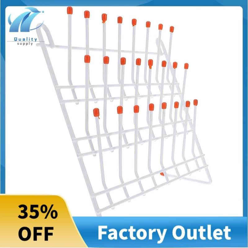 Superb Lab Drying Rack 24 หมุด Lab Glassware Rack ลวด Glassware Drying Rack Wall Mount/Freestand Lab