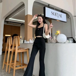 กางเกงขาม้า S-XL ผ้าฮานาโกะแรงไม่หยุด