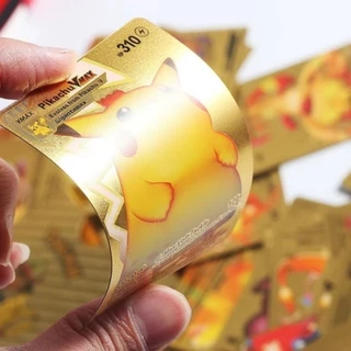 🃏พร้อมส่ง🃏 55 ชิ้น/กล่อง Pokemon Gold Foil Cards rading Card Collection การ์ดโปเกม่อน ภาษาอังกฤษ