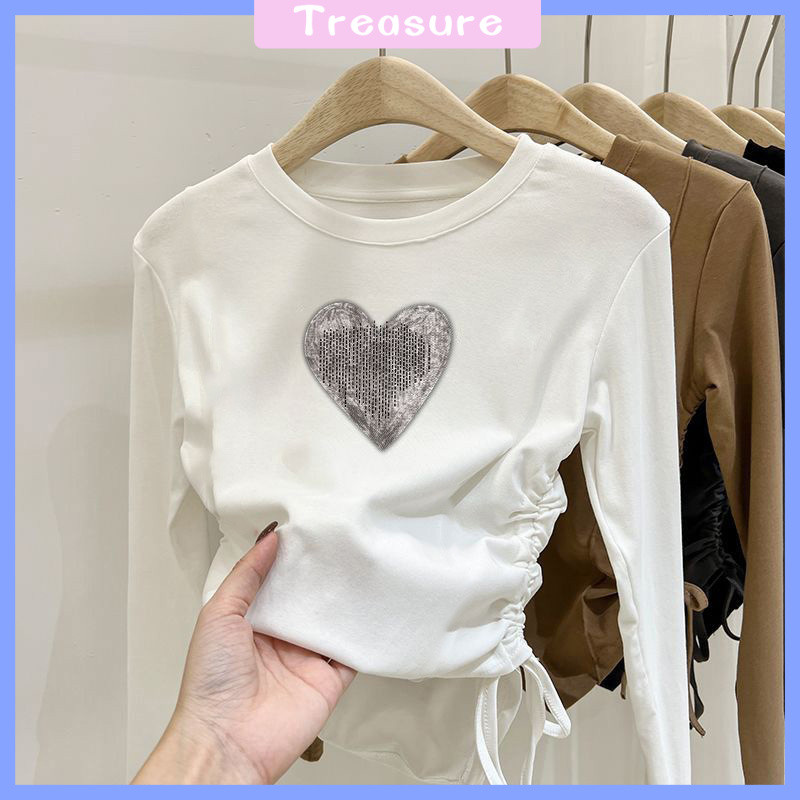 เสื้อเด็กผู้หญิง แขนยาว สไตล์อินเทรนด์ ผ้าพอลิเอสเตอร์ ลายการ์ตูน สายรัดปรับได้ ฤดูใบไม้ร่วง 2025 อายุ 3-14 ปี