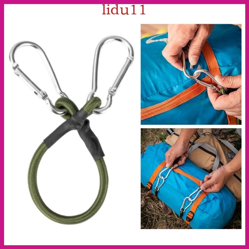 Lid Strong Elastic Bungee Straps สายรัดผูกยืดหยุ่นพร้อมตะขอคาราบิเนอร์