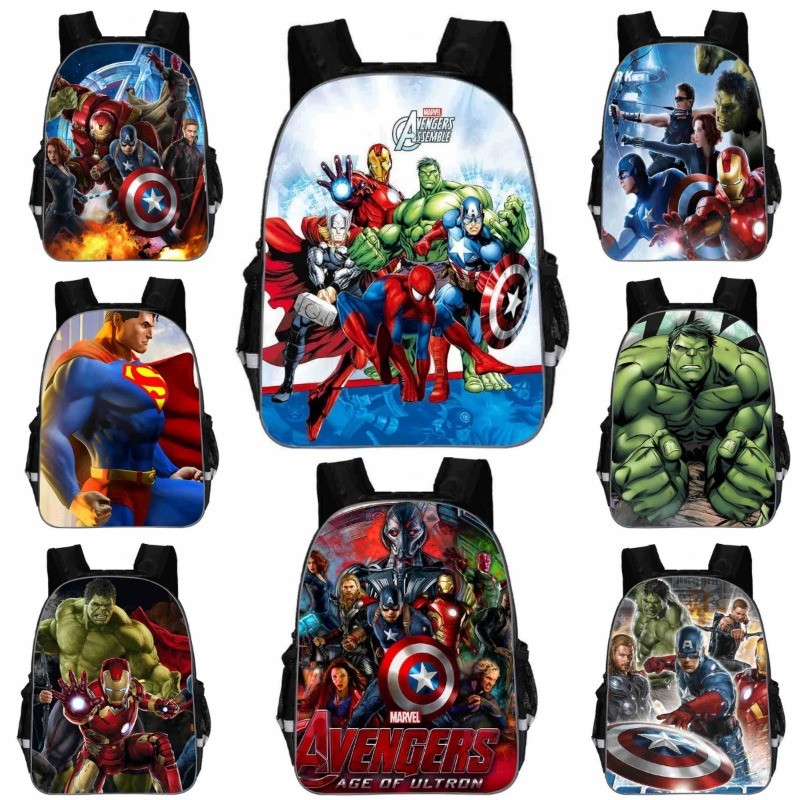 กระเป๋าเป้สะพายหลัง Avengers การ์ตูน กระเป๋านักเรียนประถม น้ําหนักเบากันน้ําทนทาน