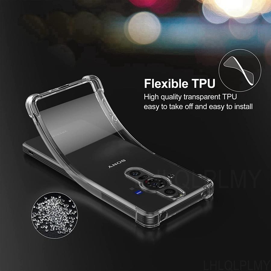 เคสโทรศัพท์ซิลิโคนกันกระแทกสําหรับฝาครอบป้องกัน Sony Xperia Pro-I