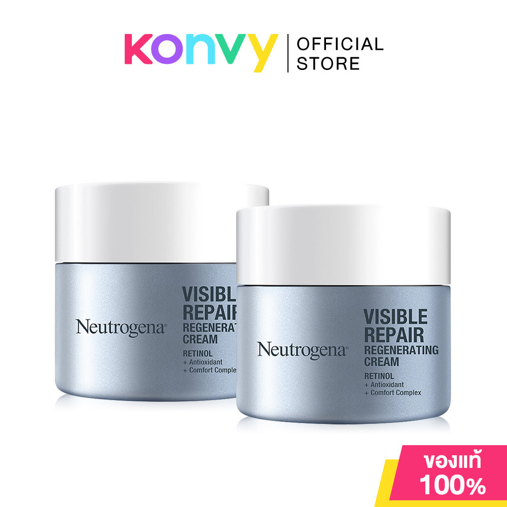 Neutrogena Visible Repair Regenerating Cream [50g x 2pcs] นูโทรจีนา ครีมบำรุงผิวหน้า.