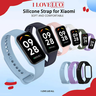 ยางนาฬิกาข้อมือ for Xiaomi Smart Band 8 Active วงปกป้องหน้าจออุปกรณ์เสริมนาฬิกาสมาร์ท for Redmi Band 2