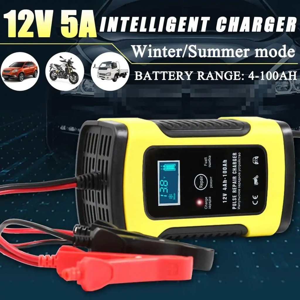 WB MALL FOXSUR FBC1205D Car Battery Charger เครื่องชาร์จแบตเตอรี่อัจฉริยะ รุ่นล่าสุด V7 Pulse Repair