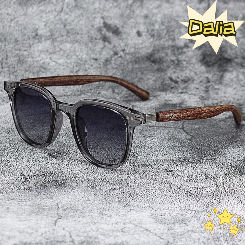 Dalia แว่นกันแดดลายไม้,ป้องกันรังสียูวีกลางแจ้งการถ่ายภาพถนนสแควร์กรอบแว่นตาดวงอาทิตย์,แว่นตาขี่จักรยานย้อนยุคสําหรับผู้หญิงและผู้ชาย