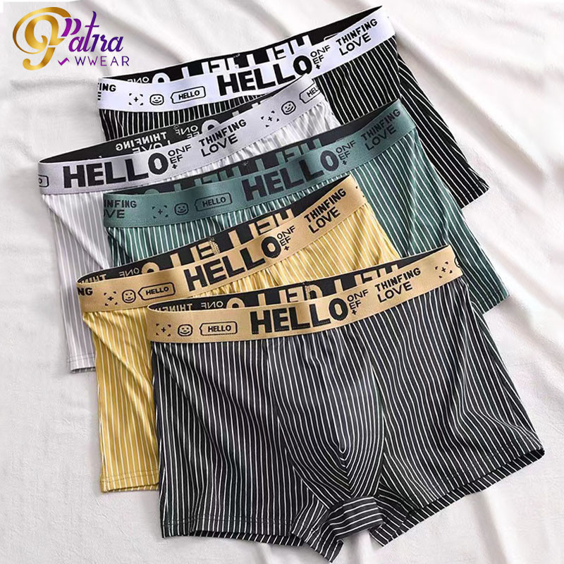 HELLO แถบ กางเกงในบ็อกเซอร์  กางเกงในผู้ชายขาสั้น กางเกงใน เนื้อผ้านิ่ม สวมใส่สบาย สบาย ระบายอากาศได้ดี Boxer พร้อมส่ง