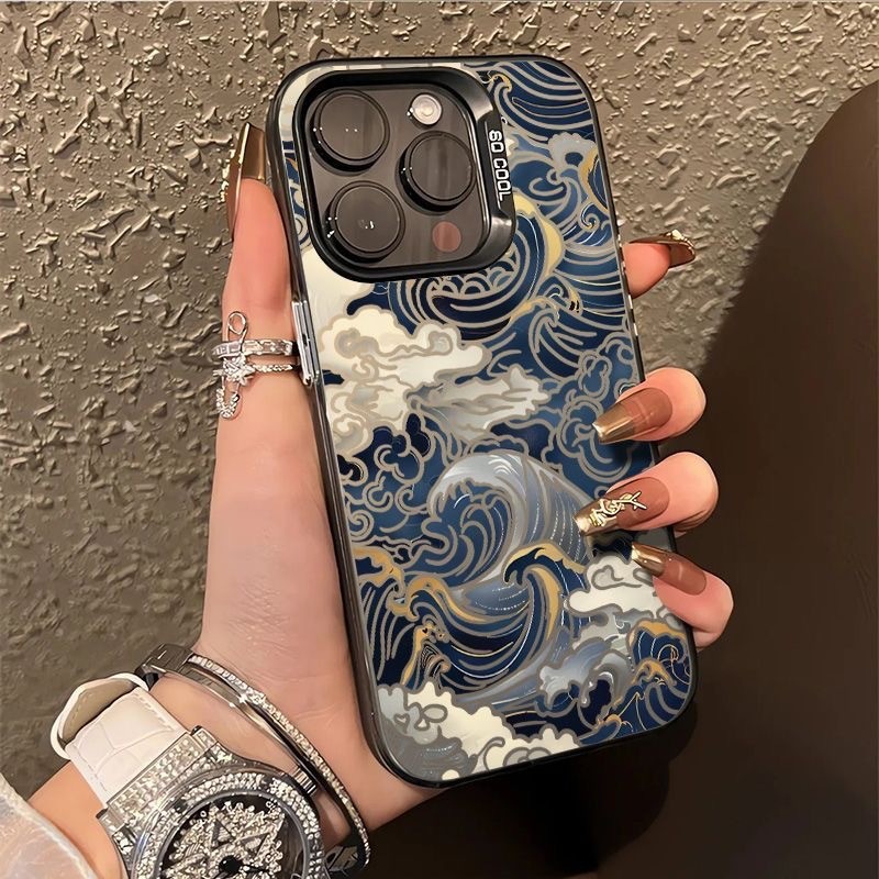 เคสโทรศัพท์พรีเมียม ทันสมัย ​​คลื่นเย็น สำหรับ iPhone 15PLUS 11PRO 14PROMAX X 11 XR 12 XS 13 XSMAX 14 16PLUS 15 16PROMAX 16 เคสซิลิโคนกันกระแทก ทนทานต่อสิ่งสกปรก