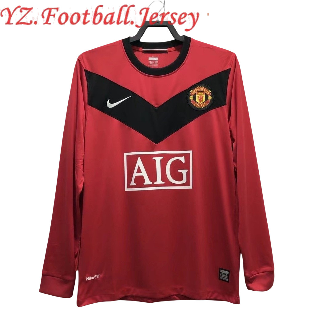 2010-11 เสื้อยืดแขนยาวย้อนยุคแมนยู | เสื้อบอลวินเทจผู้ชาย