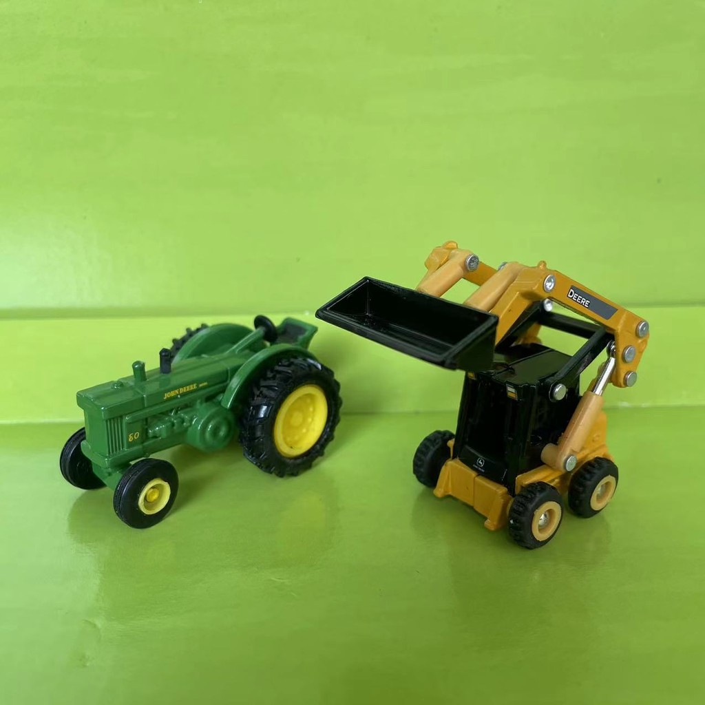 Ins ของเล่น John Deere Skid Dier โลหะผสมรถยก Bulldozer Andere 1: 64 วิศวกรรมยานพาหนะรุ่น ERTL