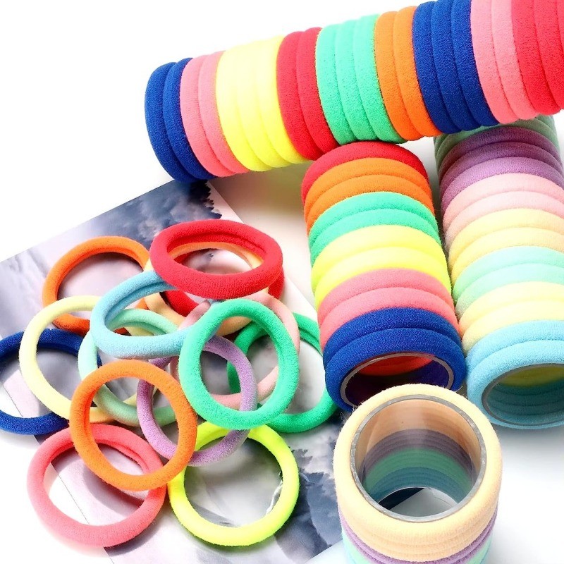 50ชิ้นยืดหยุ่นสูงยางรัดผูก/ที่มีสีสันเชือกผมสําหรับเด็ก/เด็กสาวผู้ถือผมหางม้าอุปกรณ์ผม - รูปที่ 6