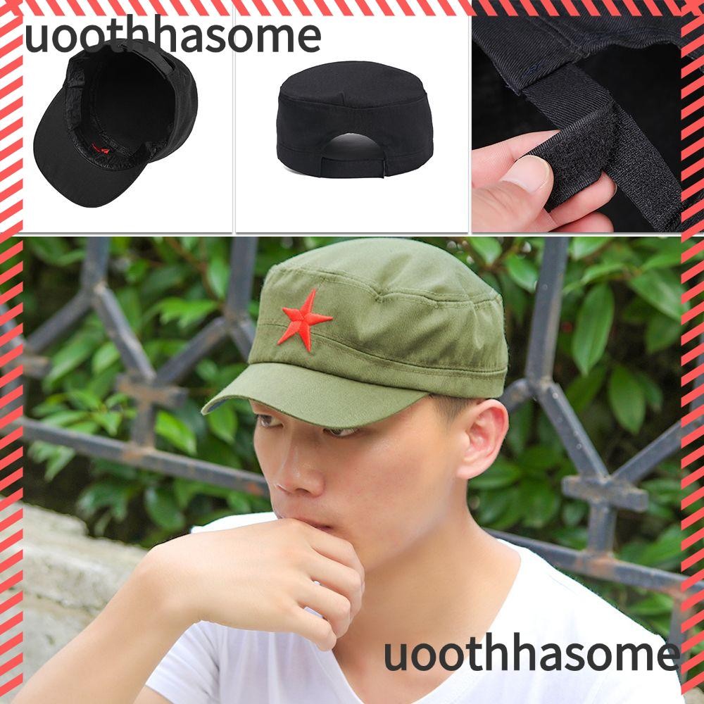 Uothhasome หมวกกีฬาลําลองคลาสสิกปรับดาวแดง
