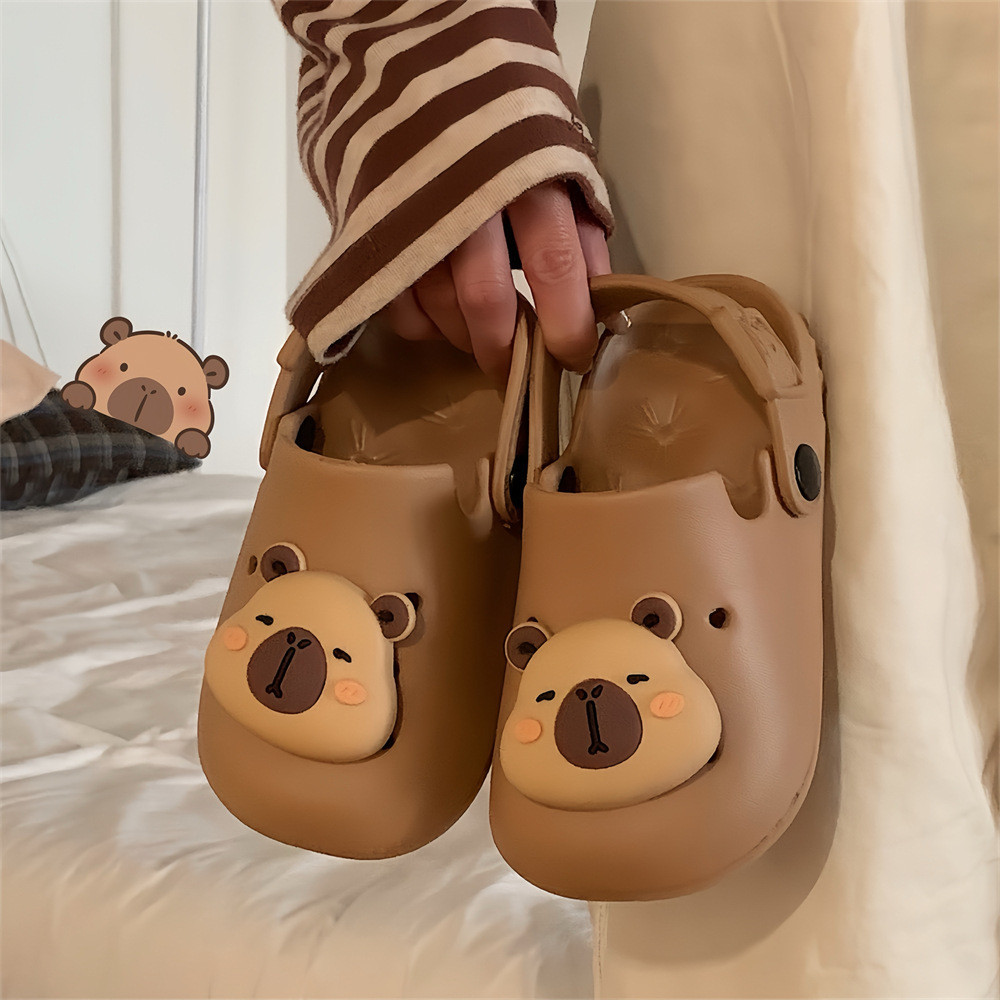 Xitiao Hole รองเท้าเด็กฤดูร้อนบุคลิกภาพ Kapibara ผู้ชายผู้หญิงกลางแจ้งสบาย