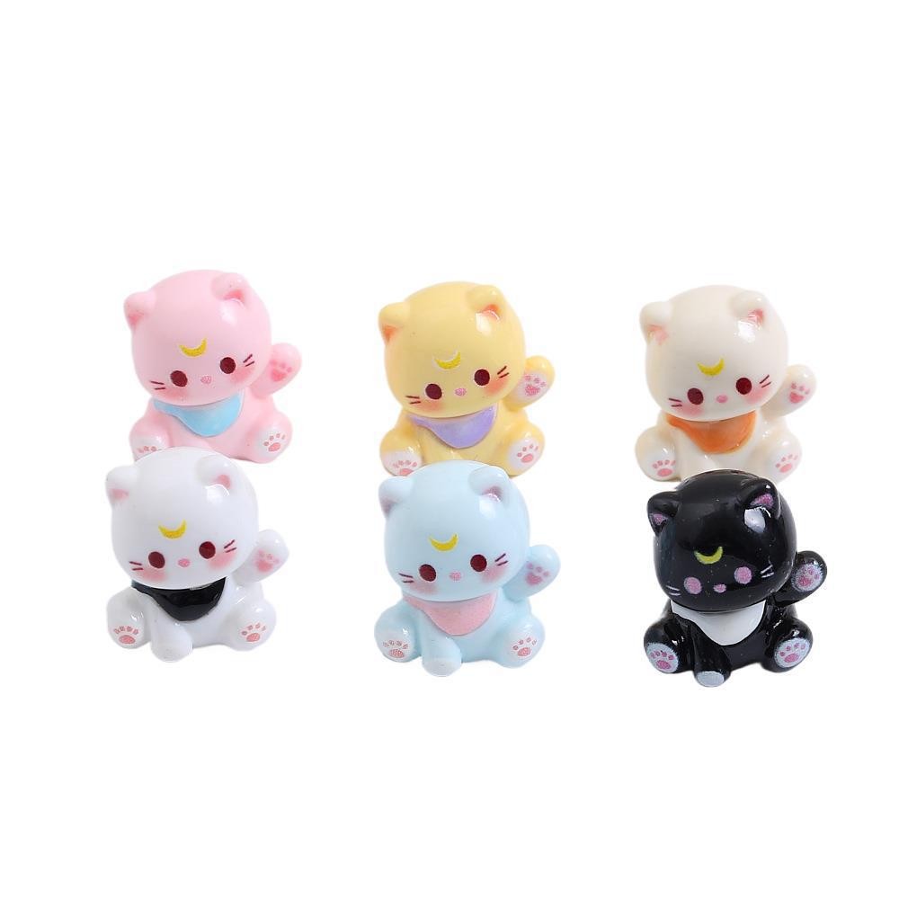 แมวโบกน่ารัก 3D อุปกรณ์เสริมผม DIY กาวครีม แม่เหล็กติดตู้เย็น วัสดุตกแต่งขายส่ง - รูปที่ 3