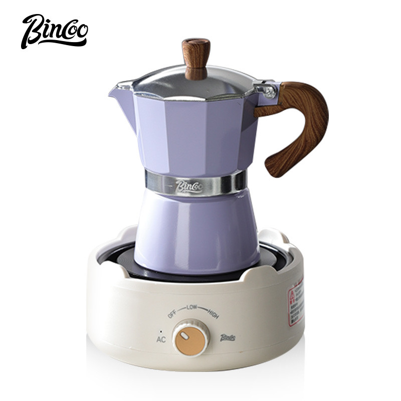 Bincoo Moka Pot ชุดหม้อกาแฟขนาดเล็กเข้มข้นสกัดเครื่องชงกาแฟวาล์วเดี่ยว 150ML