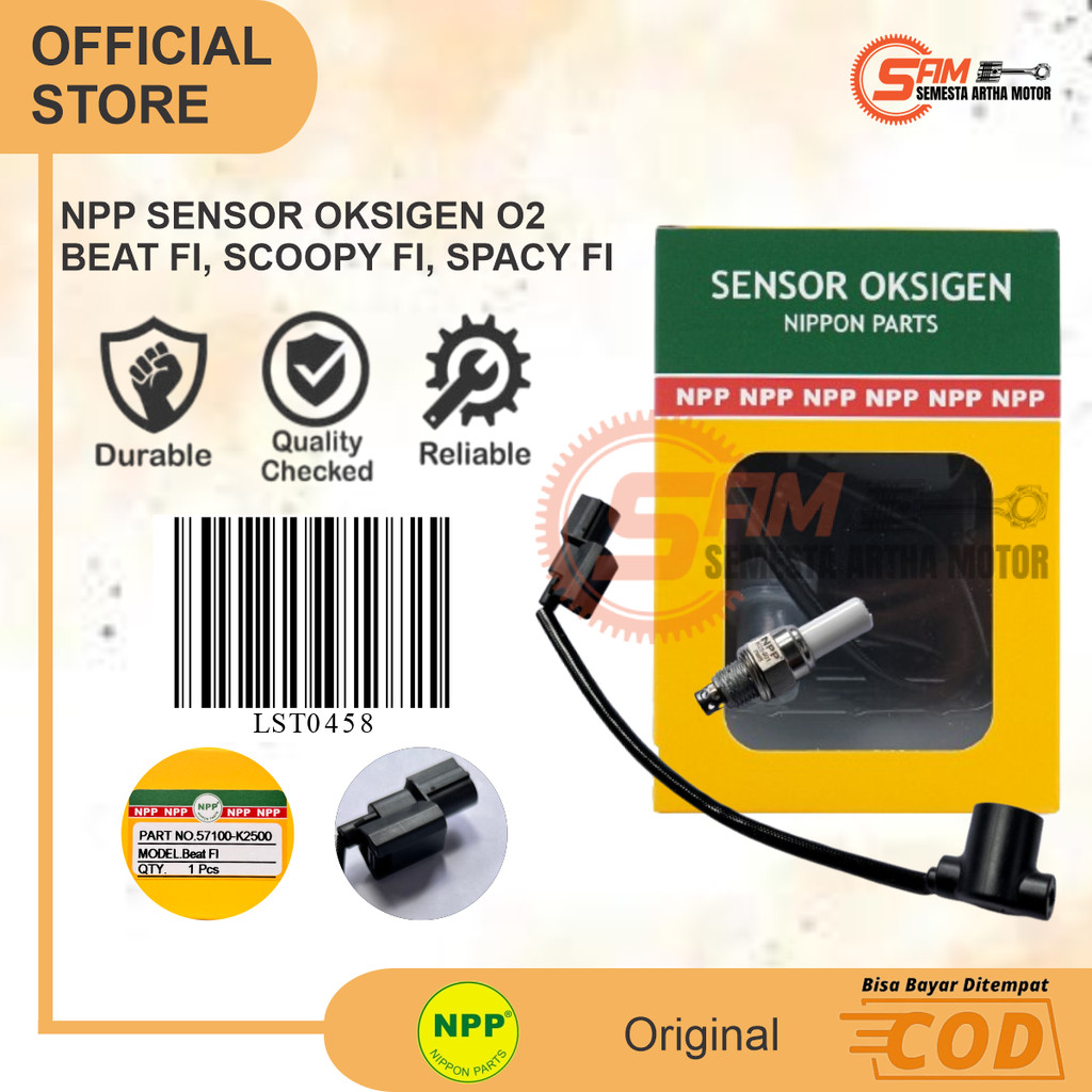 NPP เซนเซอร์ออกซิเจน O2 Honda Beat Scoopy Spacy FI K16 K25 CO2 Oxy ไอเสีย KZL