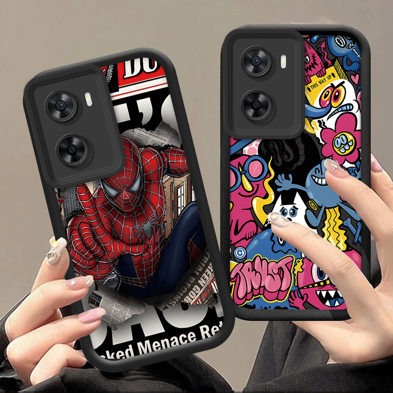 สําหรับ OPPO A57 4G CPH2387 กรณีซิลิโคนนุ่ม TPU กันกระแทกรูปแบบการ์ตูนปกหลังเคสโทรศัพท์สําหรับ OPPO 