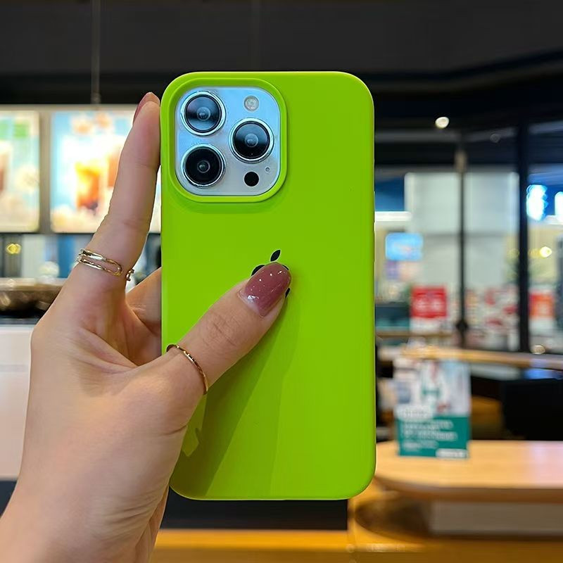 คุณภาพสูง Square Edge ซิลิโคนเหลว Shock-absorbing Soft เคสโทรศัพท์เหมาะสําหรับ iPhone 11 12 13 14 15 Pro Max Plus X XS Max 7 8 Plus SE2020 ฝาครอบกรณี