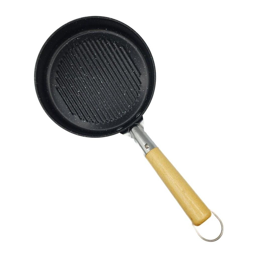 กระทะย่าง กระทะปิ้งย่าง แบบเทฟลอน กระทะเทฟล่อน ขนาด 16.5ซม. แบบย่าง  กระทะย่างสเต็ก กระทะย่างเนื้อ กระทะอเนกประสงค์