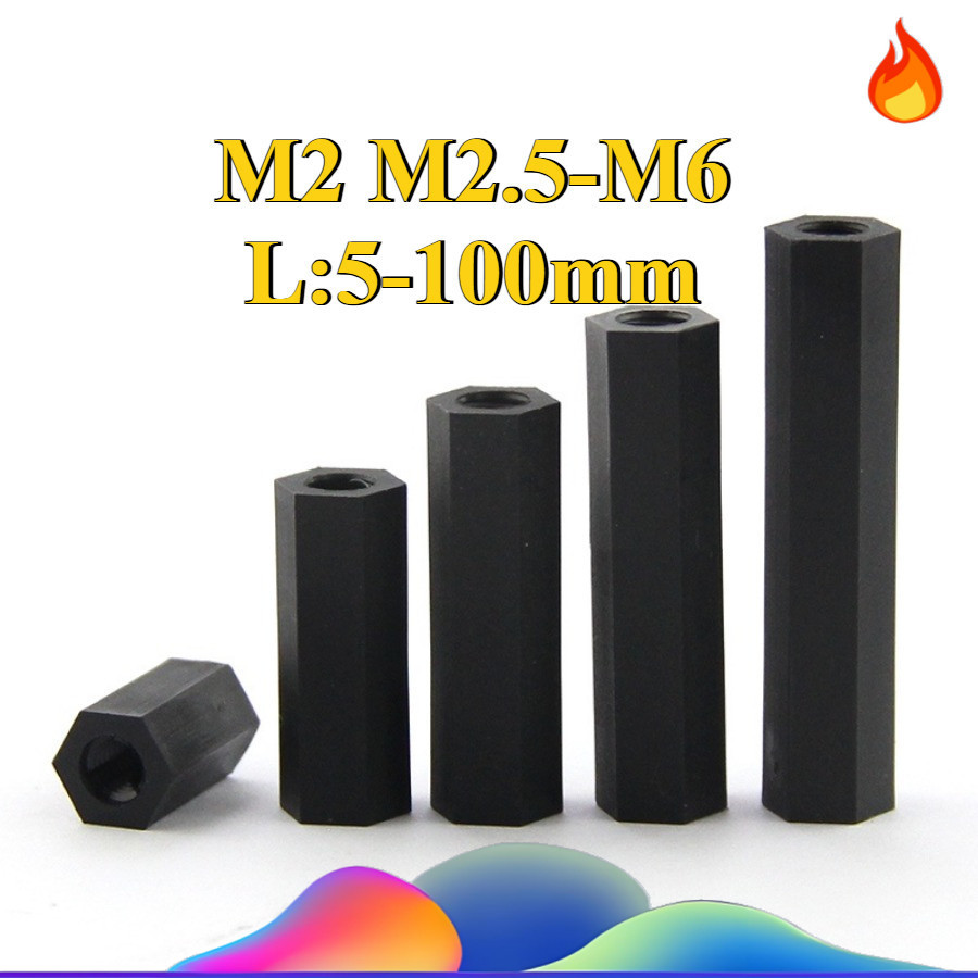 ((จัดส่งด่วน) คอลัมน์ไนลอนสองทางสีดํา/คอลัมน์แยกด้ายภายใน M2/M2.5/M3/M4/M5/M6 (WDY-XDM)