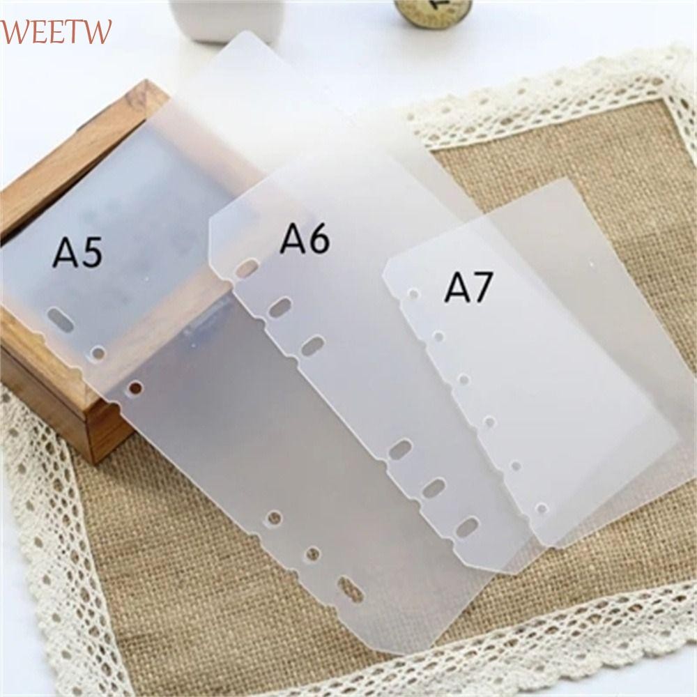 Weekw Loose-leaf Divider กระดานกระดาษด้านในหน้า 2 ชิ้น Matte Universal อุปกรณ์เสริมโน้ตบุ๊ค Planner Separator
