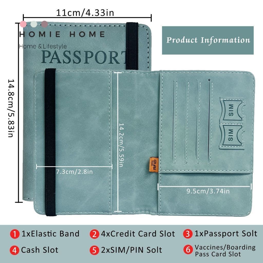 HH-1233 ปกพาสปอร์ต แบบหนังและแบบใส ป้องกันรอยและกันน้ำ พร้อมส่ง