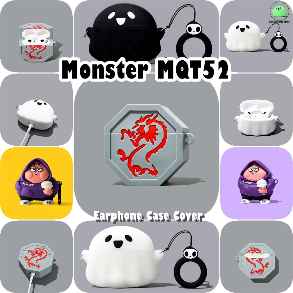 READY STOCK!นําไปใช้กับ Monster MQT52 เคส Case เคสหูฟัง การ์ตูนง่าย ซิลิโคนนุ่ม เคส เคสหูฟัง