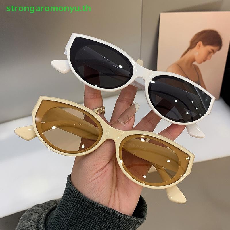 Strongaromonyu แฟชั่น Vintage รูปไข่กรอบแว่นตากันแดด UV400 Sun Shades สําหรับผู้หญิง Retro Full กรอบท่องเที่ยวกลางแจ้งสไตล์หวานอินเทรนด์ Sun แว่นตา TH