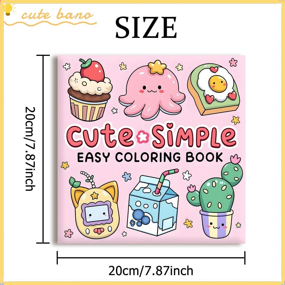 Bano1 สมุดระบายสีกราฟฟิตี้, สมุดระบายสีผ่อนคลายเพื่อการศึกษา, คุณภาพสูง CUTE & SIMPLE ตลก 22 หน้าของเล่นแบบโต้ตอบสําหรับผู้ปกครองและเด็ก