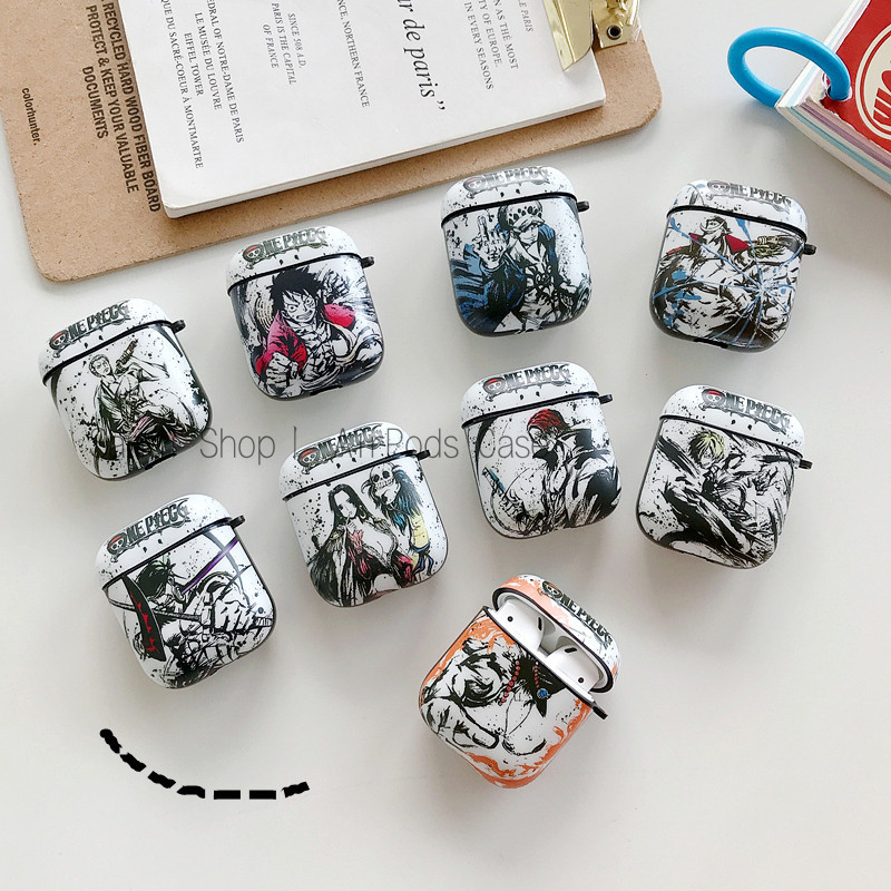 หมวกฟางโจรสลัดชิ้นเดียว AirPods Pro3 กรณี AirPods 4/4anc กรณี Lufei AirPods 1/2/3 pro pro2 ญี่ปุ่นอะนิเมะ One Piece TPU IMD กรณีป้องกัน Anti drop 2 Gen