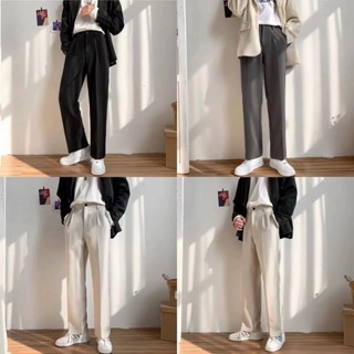 กางเกงขากว้างลําลอง ทรงหลวม สไตล์เกาหลี สําหรับผู้ชาย Clothi…