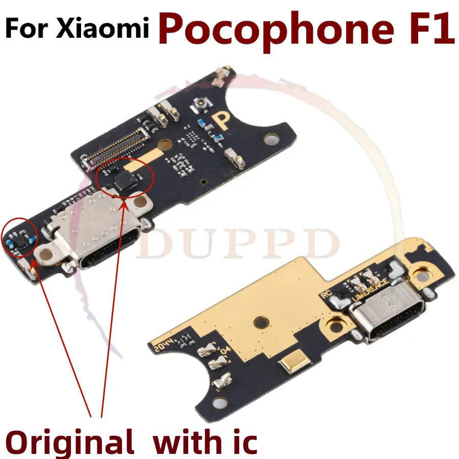 ของแท้ บอร์ดเชื่อมต่อพอร์ตชาร์จ USB พร้อมสายแพไมโครโฟน สําหรับ Xiaomi Pocophone Poco F1 X3 Pro NFC