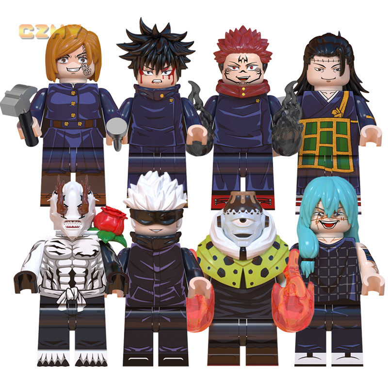 Wm6139 บล็อคตัวต่อโมเดลการ์ตูนญี่ปุ่น Jujutsu Kugisaki Nobara Itadori Yuji Fushiguro Megumi Hanao Rogo ของเล่นสําหรับเด็ก