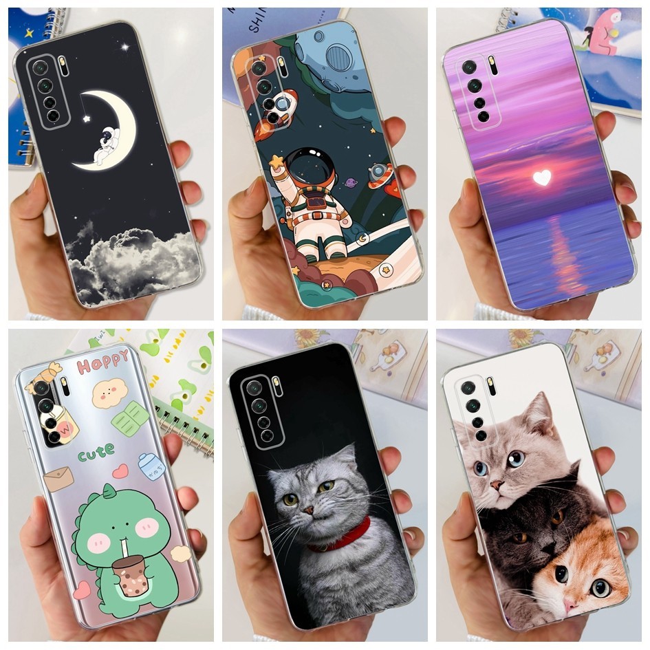 เคสโทรศัพท์มือถือแบบนิ่ม ลายไดโนเสาร์นักบินอวกาศน่ารัก สําหรับ Huawei Nova 7 SE P40 Lite 5G Nova7 SE