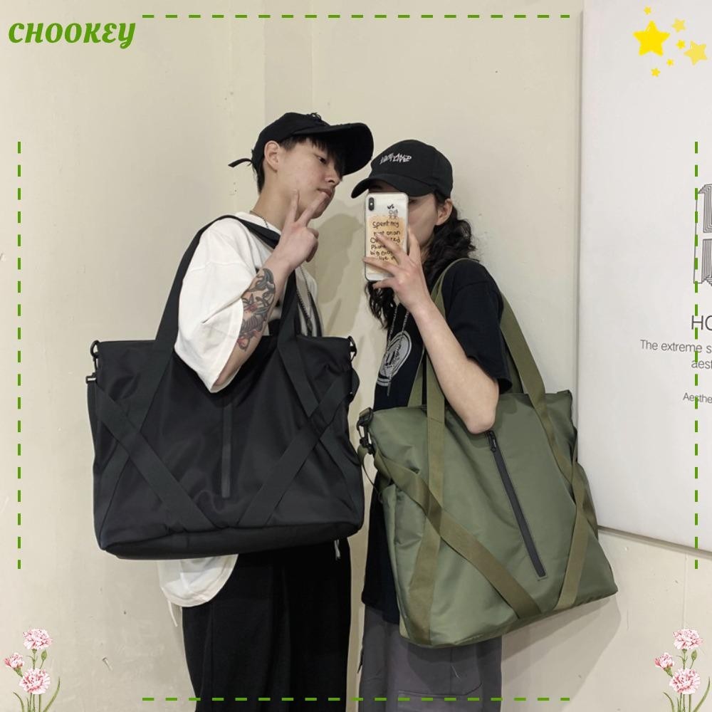 Chookey กระเป๋าถือ ผ้าไนล่อน แบบนิ่ม ความจุสูง ทนต่อการเสียดสี ล้างทําความสะอาดได้ แฟชั่นสําหรับสตรี