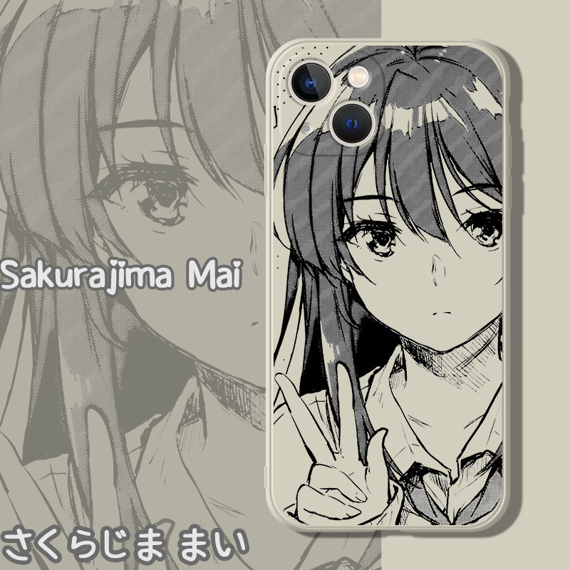 เคสโทรศัพท์มือถือ ลายการ์ตูนอนิเมะ Sakurashima Mai สองมิติ สําหรับ Iphone 14 12promax Apple 13 Youth Pig Head Teenager 11 Senior Sister se 7plus xr 8 Xiaomi 9 One Plus 10 iqoo7