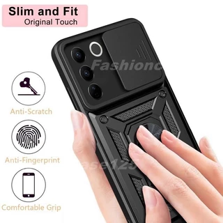 Samsung Galaxy A06 5G 2024 เกราะกันกระแทกสําหรับ Samsung Galaxy A06 5G 4G 2024 Push ดึงกล้องปกป้องเคสโทรศัพท์ผู้ถือแม่เหล็กแหวนกันกระแทกฝาหลัง