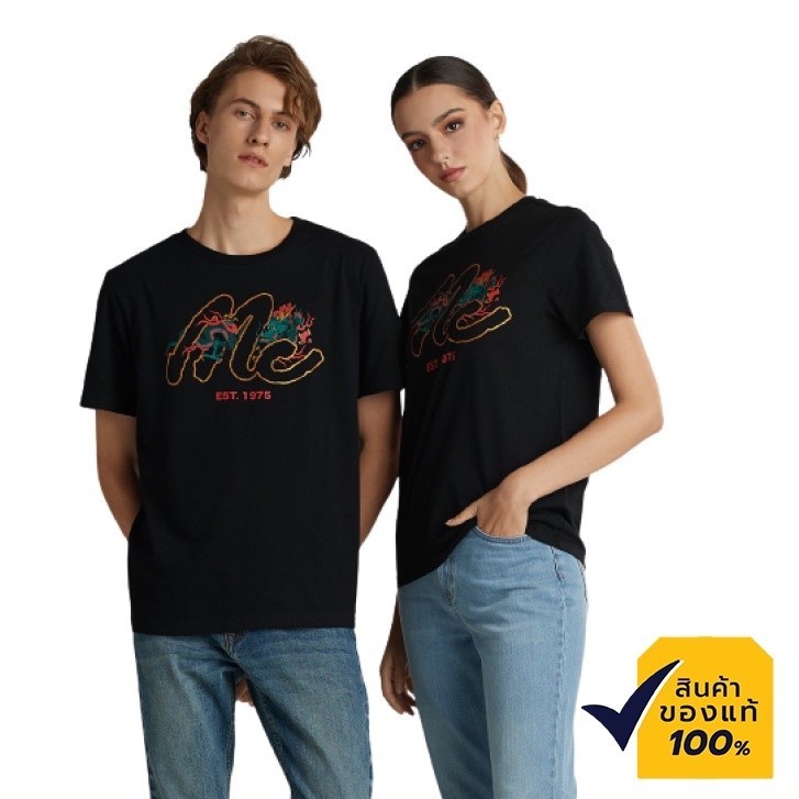 T-ShirtMc Jeans เสื้อยืดแขนสั้น คอกลม สีดำ MTSZ832 S-5XL