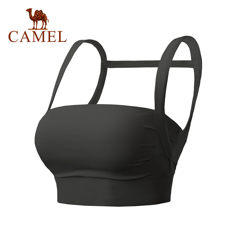 Camel ชุดชั้นใน สปอร์ตบรา ดันทรง ป้องกันการกระแทก สําหรับใส่เล่นโยคะ ฟิตเนส