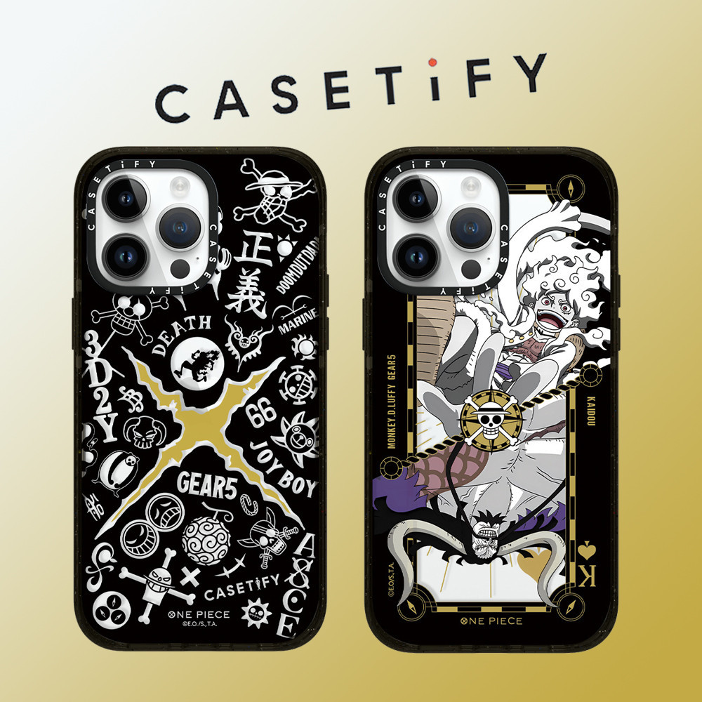 Casetify เคสโทรศัพท์มือถืออะคริลิคใส แบบนิ่ม ลายการ์ตูนวันพีช กันกระแทก สําหรับ iPhone 15 Pro Max 14 Plus 13 ProMax 12 12Pro 11