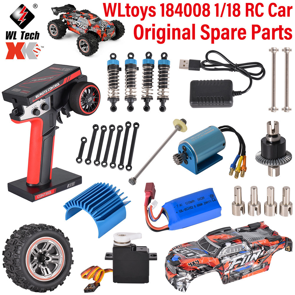 Wltoys XK 1/18 184008 อะไหล่รถบังคับ พร้อมที่ชาร์จเซอร์โวดิจิทัล ก้านช็อตโช๊คอัพ สําหรับมอเตอร์ควบคุมระยะไกล