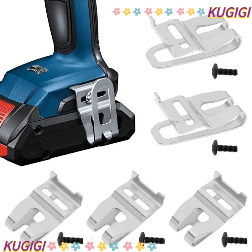 Kugigi คลิปตะขอเข็มขัด สีเงิน ทนทาน สําหรับเครื่องมือไฟฟ้า