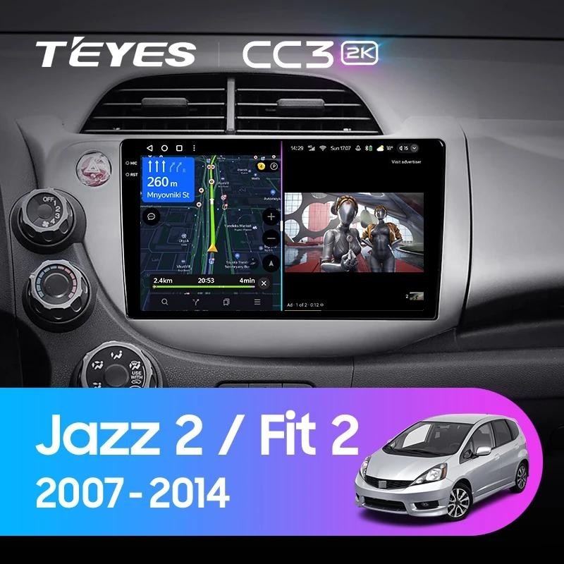Teyes CC3L CC3 2K เครื่องเล่นมัลติมีเดีย วิทยุ GPS นําทาง สเตอริโอ GPS Android 10 No 2din 2 din สําหรับ Honda Jazz 2 GG 2008-2014 Fit 2 GE 2007-2014