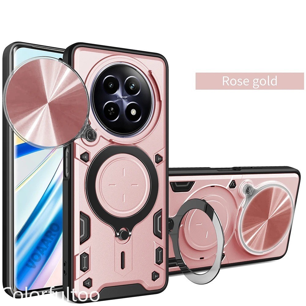 Realme 14X สไลด์ Push ดึงเลนส์กล้องป้องกันเคสโทรศัพท์สําหรับRealme 13 12 Pro Plus 12Pro + 13 + 12 + Realme13Pro 5Gผู้ถือแหวนแม่เหล็กวงเล็บเกราะกันกระแทกปลอกปกหลัง - รูปที่ 7