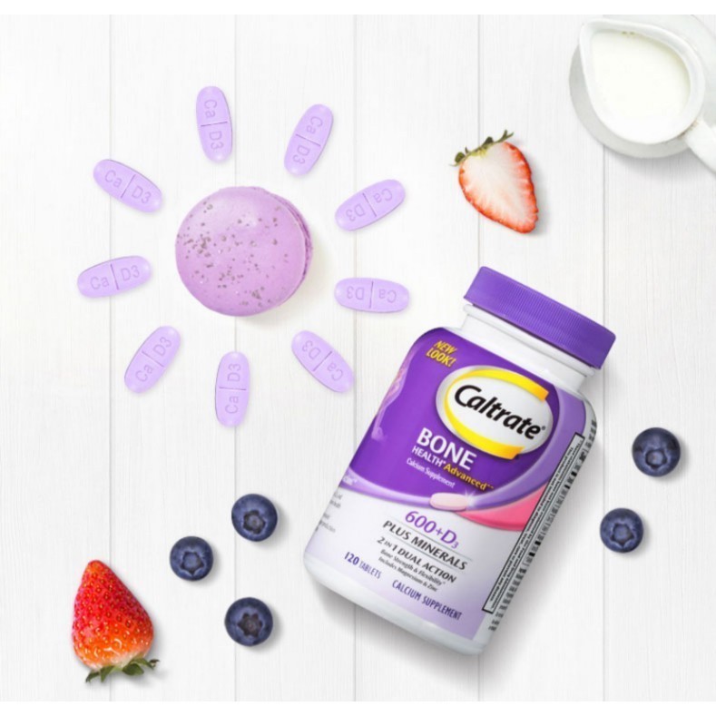 USA ⚡Caltrate Calcium 600+D3 Plus Mineral 120 Tablets Bone Health USA แคลเซียม พลัสมิเนอรัล สุขภาพกระดูก สหรัฐอเมริกา
