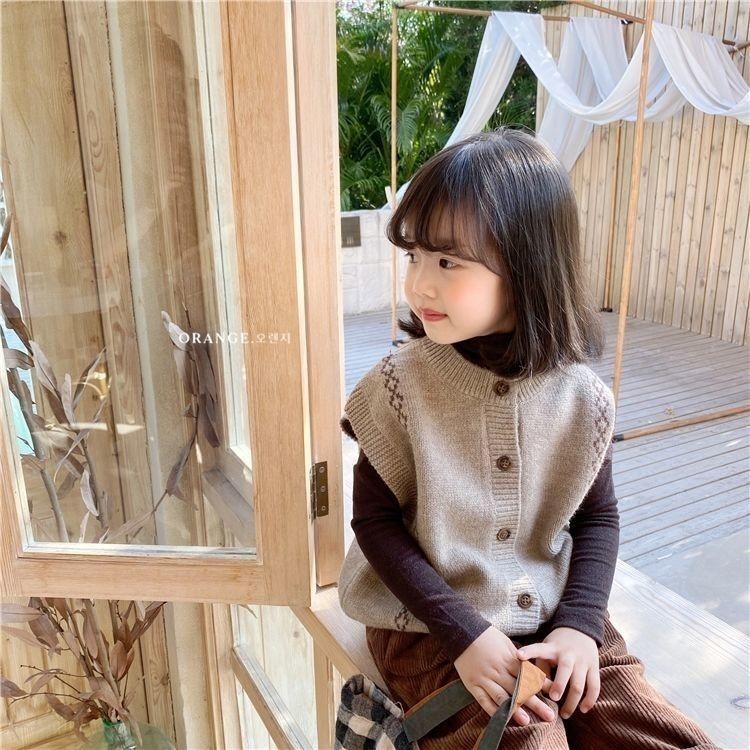 เสื้อคาร์ดิแกน ผ้าวูลถัก แฟชั่นฤดูใบไม้ร่วง และฤดูหนาว สไตล์เรโทร สําหรับเด็กผู้ชาย และเด็กผู้หญิง