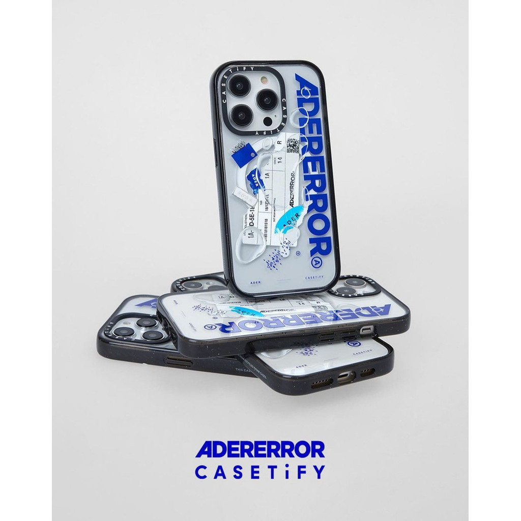 Casetify X Ader เคสโทรศัพท์มือถืออะคริลิค TPU แบบแข็ง ขอบสีใส พร้อมกล่อง สําหรับ Apple IPhone 12 13 14 15 Pro Max