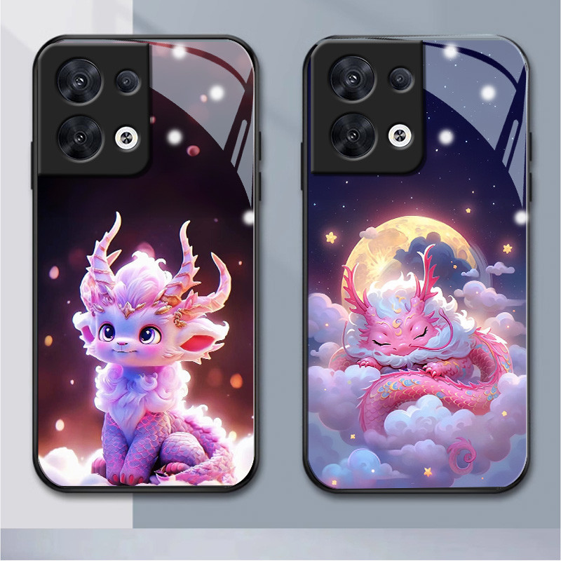 น่ารัก oppo reno แก้วเคสโทรศัพท์ reno8 5G reno3 4G reno5F 4f 4z 2f 2z 3pro reno4 4pro 5 5pro 5z 6 6z