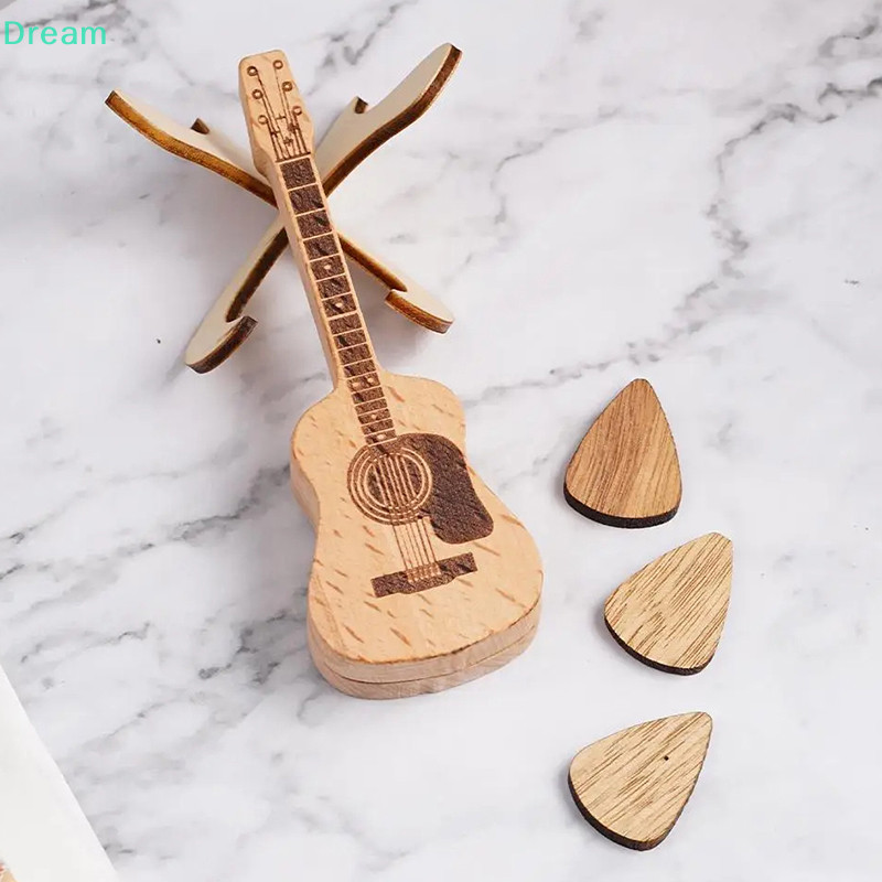  Guitar Pick Box Stand Smooth Edge Burr-Free Portable Handcrafted Guitar Picks Storage Paddle Box On Sale